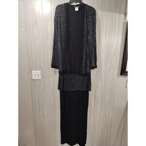 Jeffrey And Dara By Tom Barra Evening Dress With Jacket Size 16 Formal Event